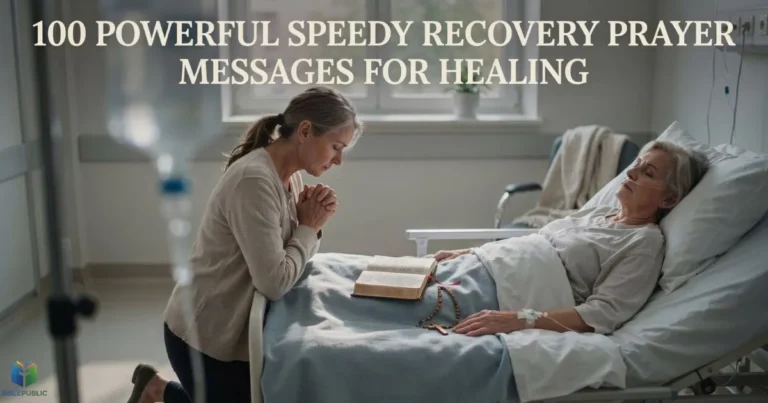 Speedy recovery prayer messages offering Christian healing, comfort, strength, and hope