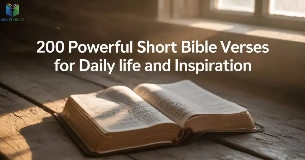 200 powerful short Bible verses for daily life and inspiration with faith and devotion
