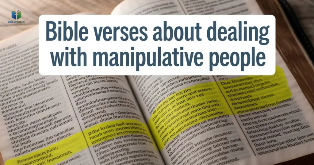 Bible verses about dealing with manipulative people offering guidance, clarity, and spiritual protection.