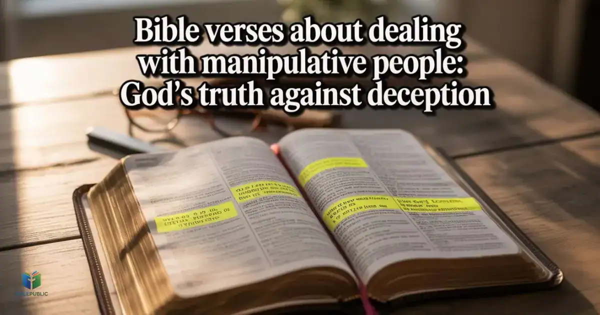 Bible verses about dealing with manipulative people emphasizing God’s truth, wisdom, and spiritual guidance.