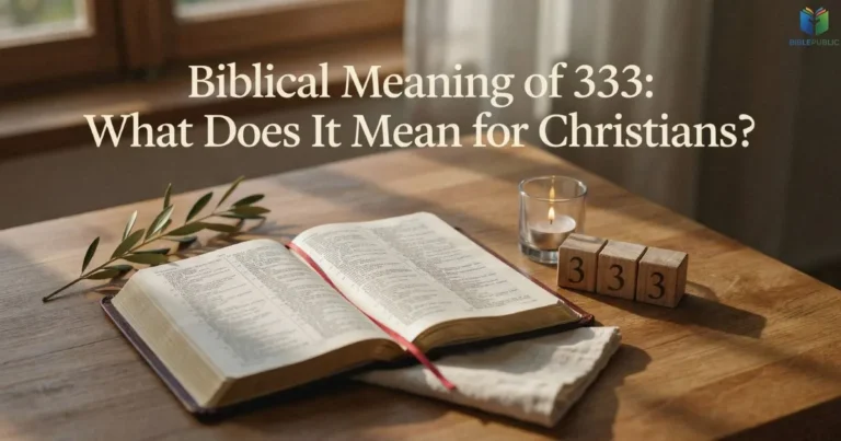 Biblical Meaning of 333 with an open Bible, prayer, and Christian faith