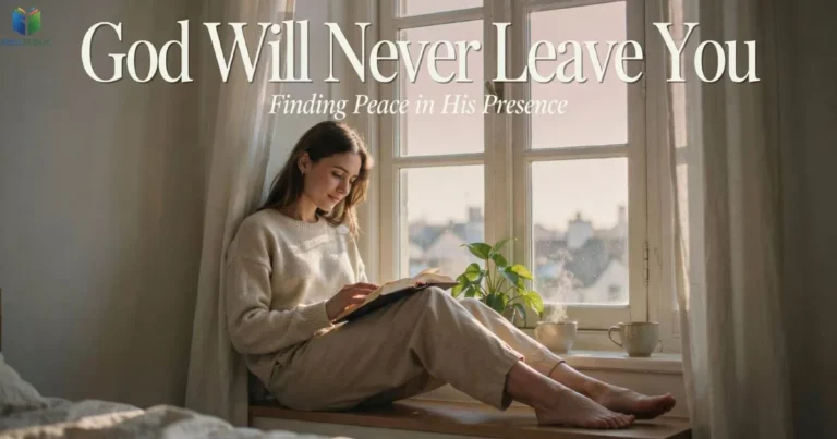 God Will Never Leave You as a Christian finds peace in God’s presence