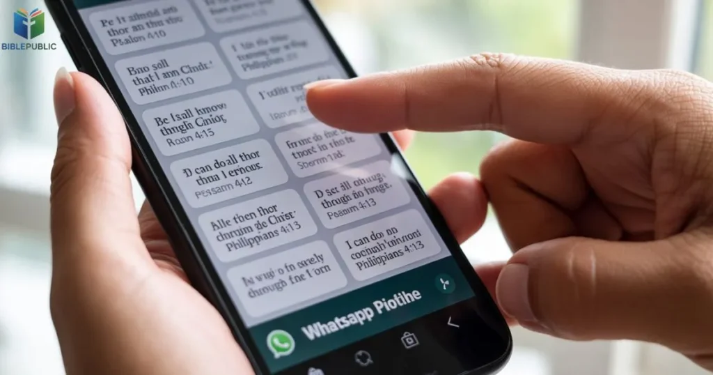 Choosing Bible Verses for WhatsApp DP based on faith journey and personal spiritual inspiration guide
