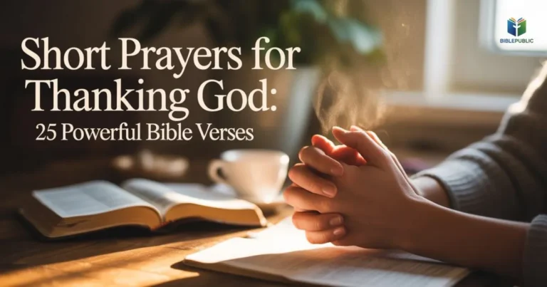 Short prayers for thanking God with daily devotion, gratitude, and spiritual reflection