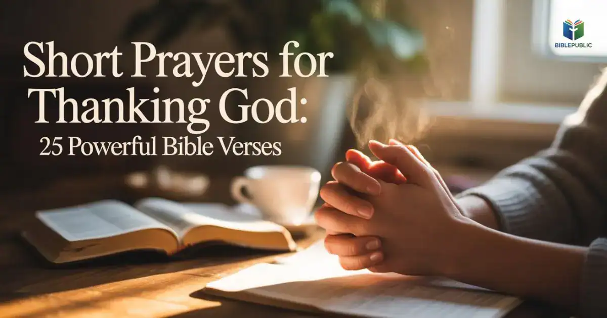 Short prayers for thanking God with daily devotion, gratitude, and spiritual reflection