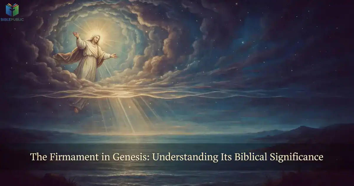 The Firmament in Genesis showing God's creation, heavenly expanse, and biblical creation account