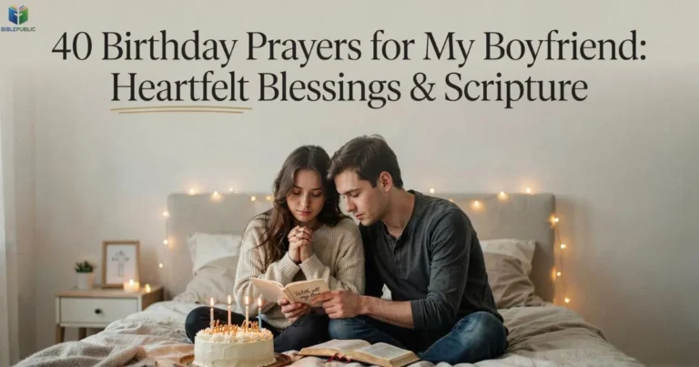 Birthday Prayers for My Boyfriend with Bible verses, heartfelt blessings, faith, love, and birthday celebration