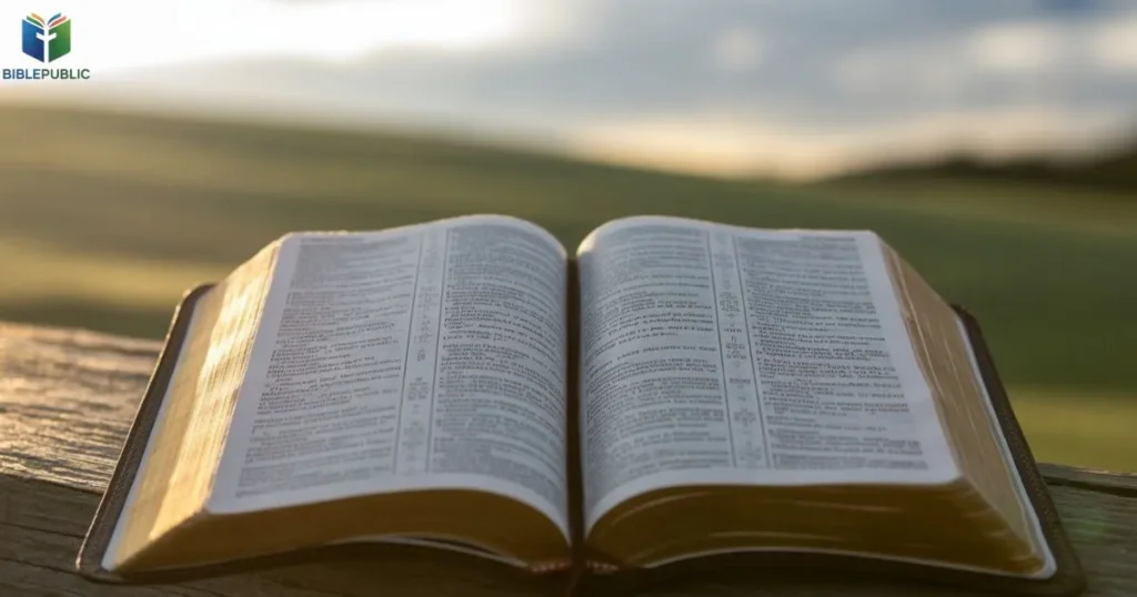 Bible open with glowing light showing courage verses and Bible and Halloween spiritual encouragement