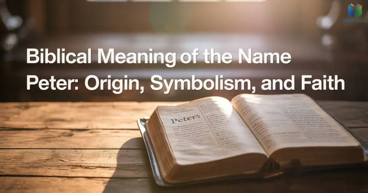 Biblical Meaning of the Name Peter origin symbolism and faith shown in open Bible scripture study