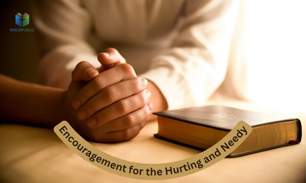 Helping hands offering support and encouragement to the hurting.