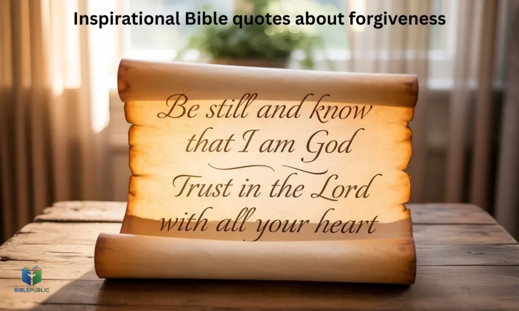 Inspirational Bible quotes about forgiveness, guiding hearts toward healing and compassion.