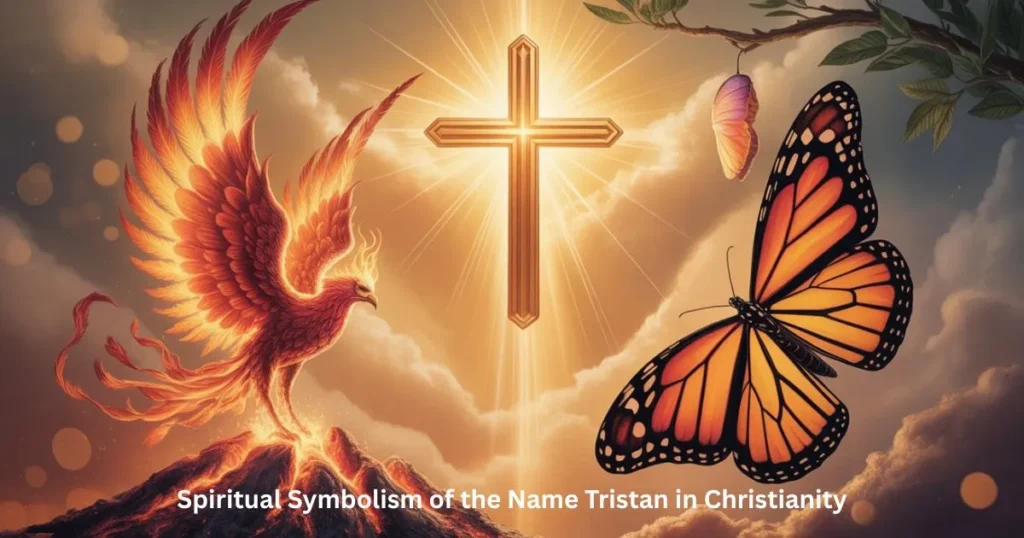 Christian cross with radiant light symbolizing Tristan spiritual meaning of redemptive suffering and resurrection hope