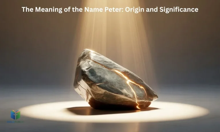 Illustration of a sturdy stone symbolizing the meaning and significance of the name Peter.