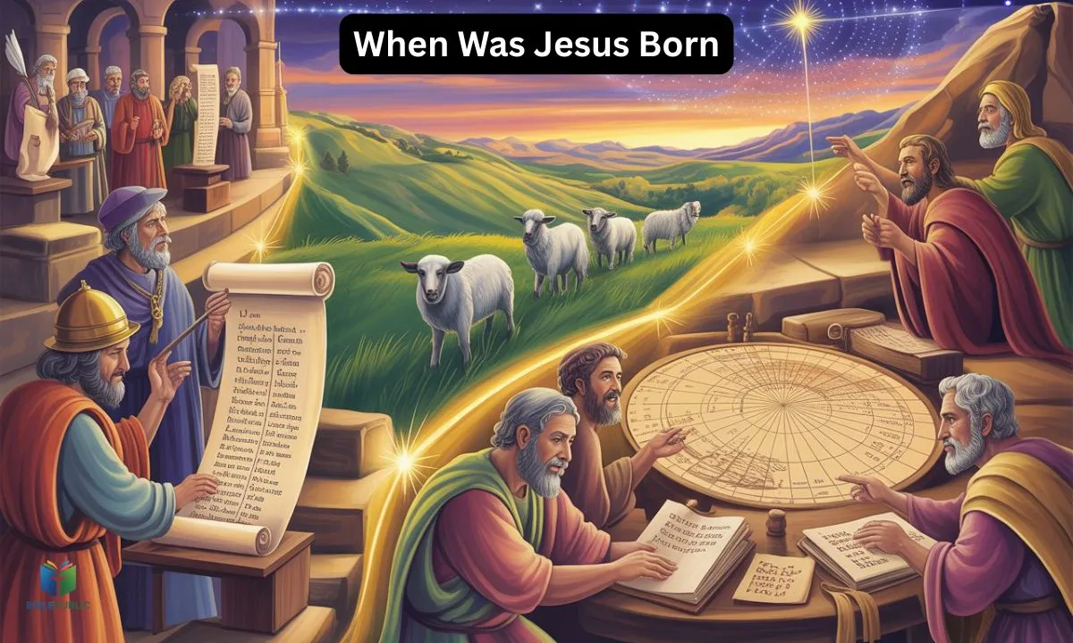 Timeline illustration showing possible seasons and dates for when Jesus was likely born.