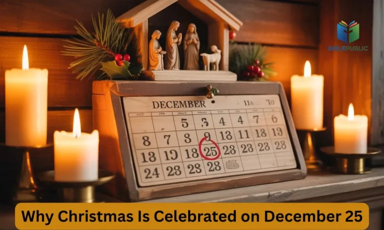 Calendar showing December 25 with Christmas decorations and warm holiday lighting.