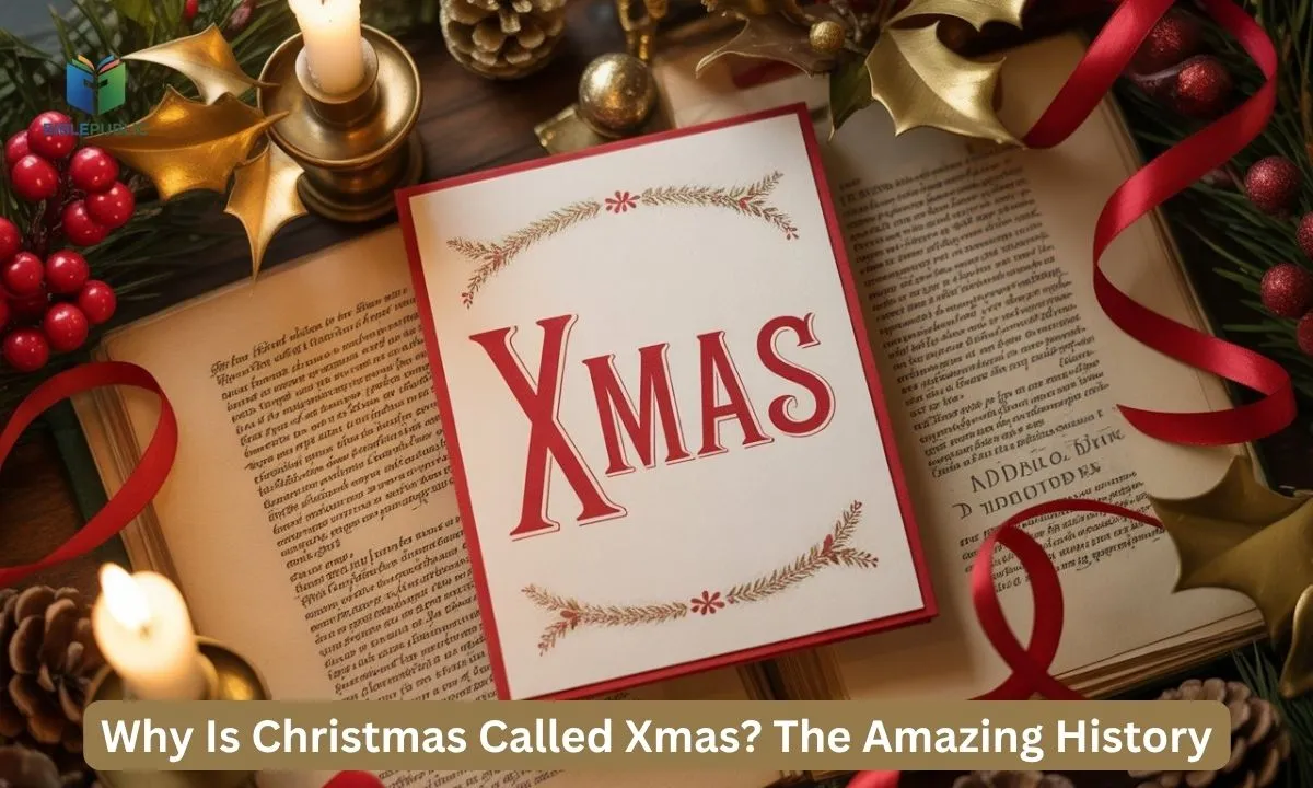 historical and festive overview with holiday decorations and manuscripts.”