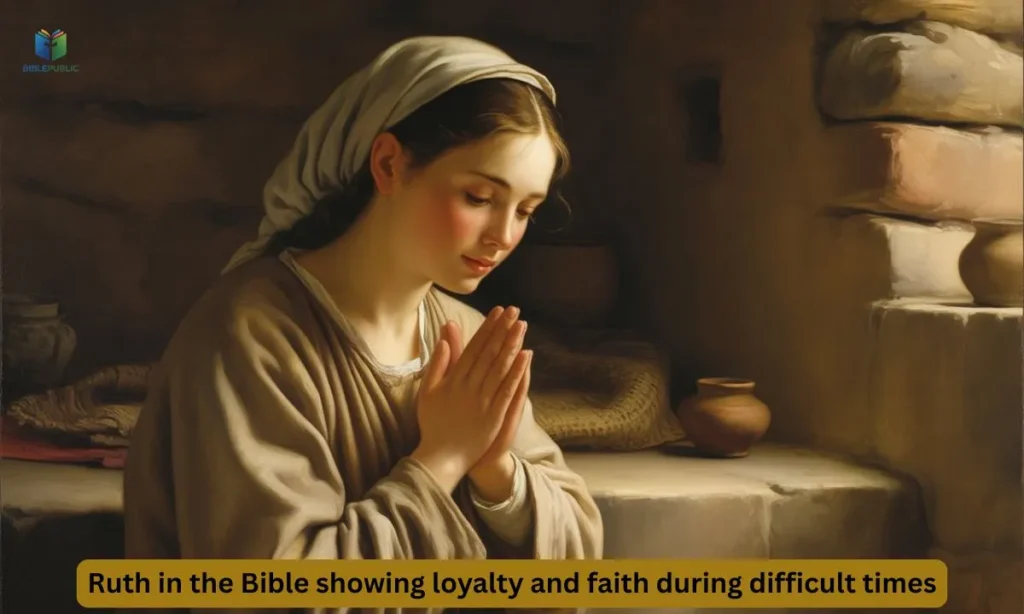 Ruth in the Bible showing loyalty and faith during difficult times