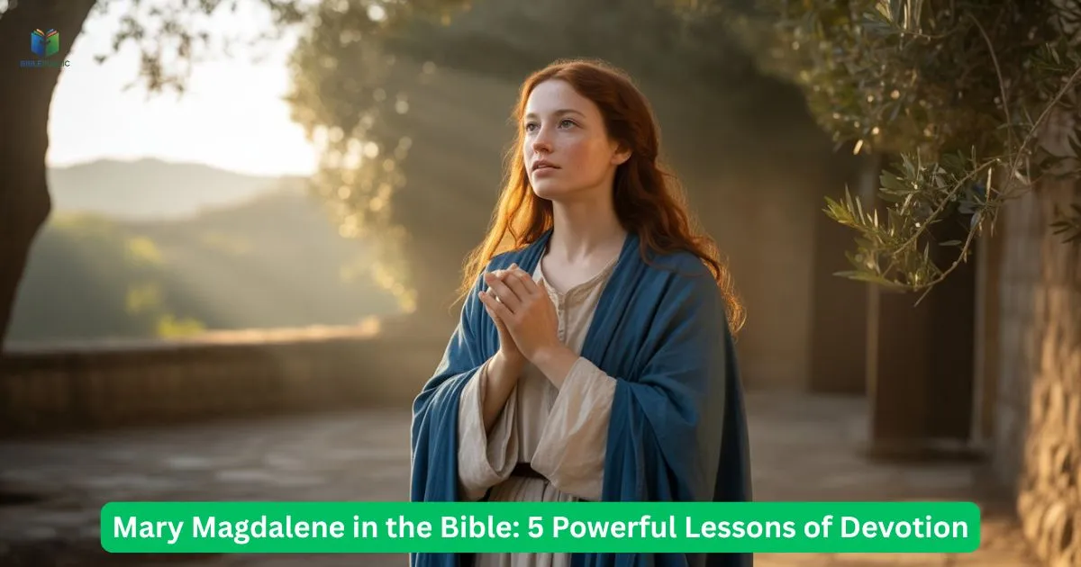 Mary Magdalene in the Bible shown as a devoted follower of Jesus, reflecting faith, love, and spiritual devotion