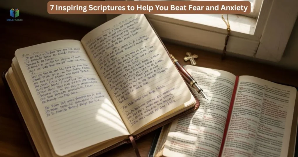 Seven inspiring scriptures to beat fear and anxiety, building faith and emotional resilience.