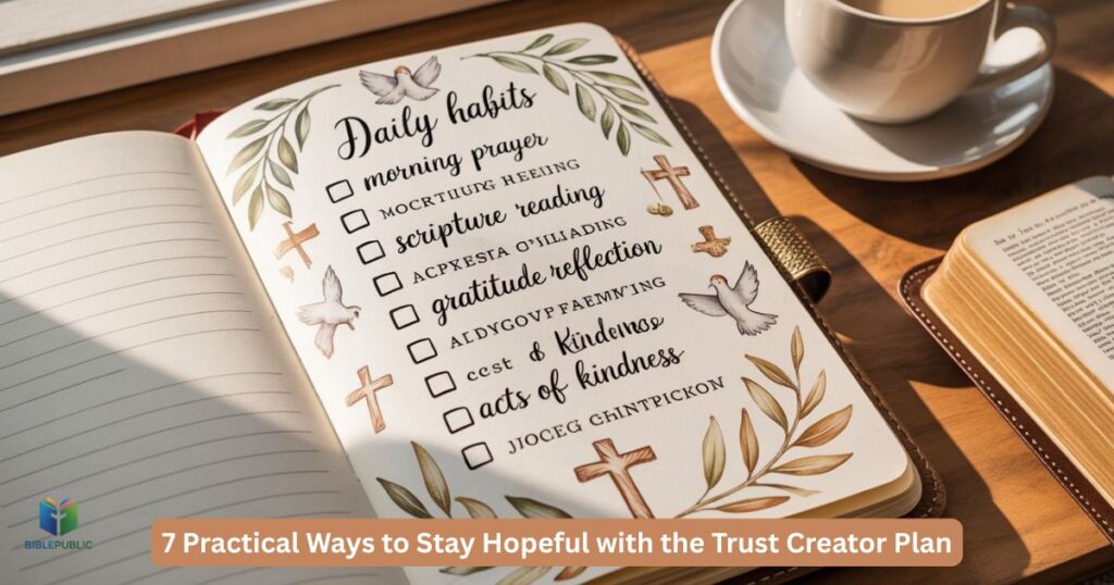 Practical ways to stay hopeful using the Trust Creator Plan for the Future and daily faith