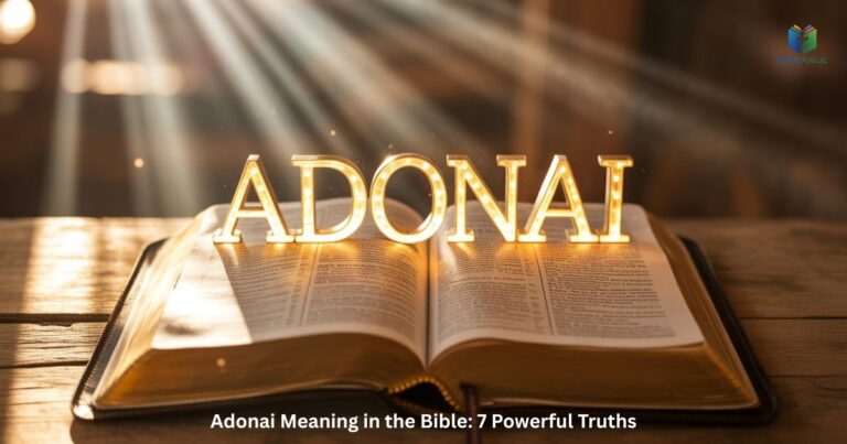 Focus keyword “Adonai meaning in the Bible” with spiritual insights and divine light symbolism