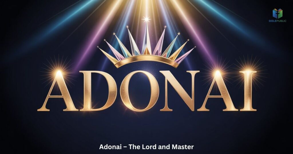 Adonai, the Biblical Name of God, emphasizing divine lordship and reverence.