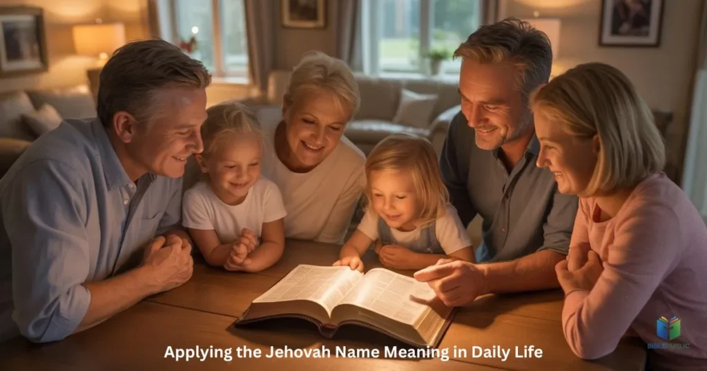 Applying Jehovah name meaning in the Bible in daily life through prayer and worship.