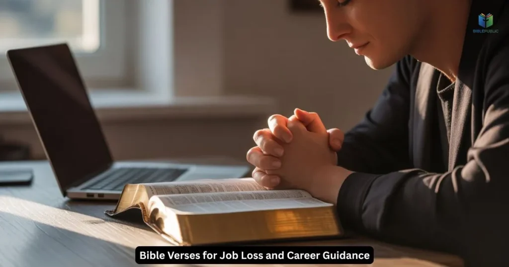 Reading Bible verses for job loss and career guidance to find peace, direction, and renewed purpose