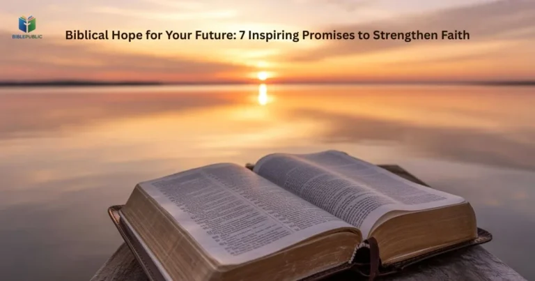 Biblical Hope for Your Future illustrated with an open Bible, sunrise, faith, and guidance.
