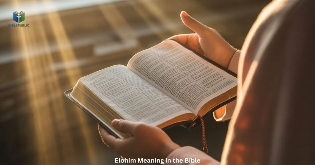 Understanding Elohim meaning in the Bible with divine wisdom, spiritual guidance, and faith-inspired reflection
