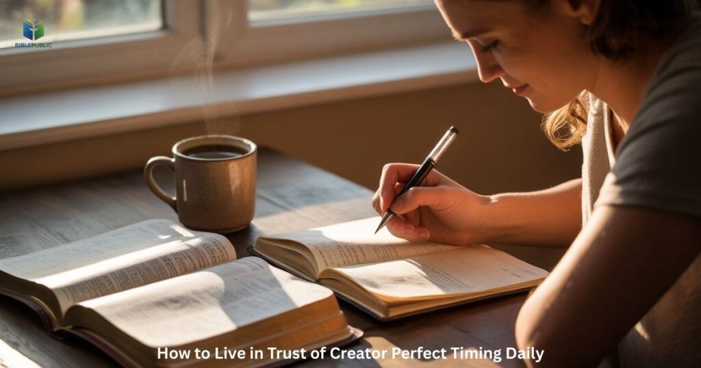Learn how to live in trust of Creator Perfect Timing through prayer and daily habits.