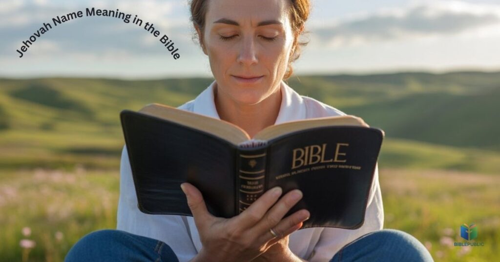 Meditation on Jehovah name meaning in the Bible promoting faith and spiritual growth.