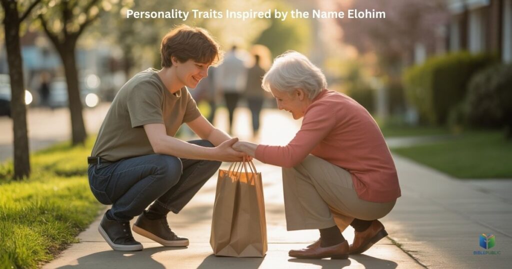 Personality traits of Elohim name meaning showing compassion, wisdom, and faith-inspired qualities.