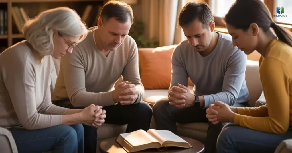 Seeking support alongside faith using Bible verses to overcome depression and sadness, fostering community and guidance