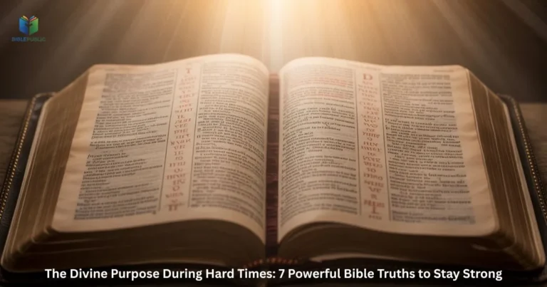 Divine purpose during hard times revealed through Bible guidance, faith, and spiritual growth inspiration.