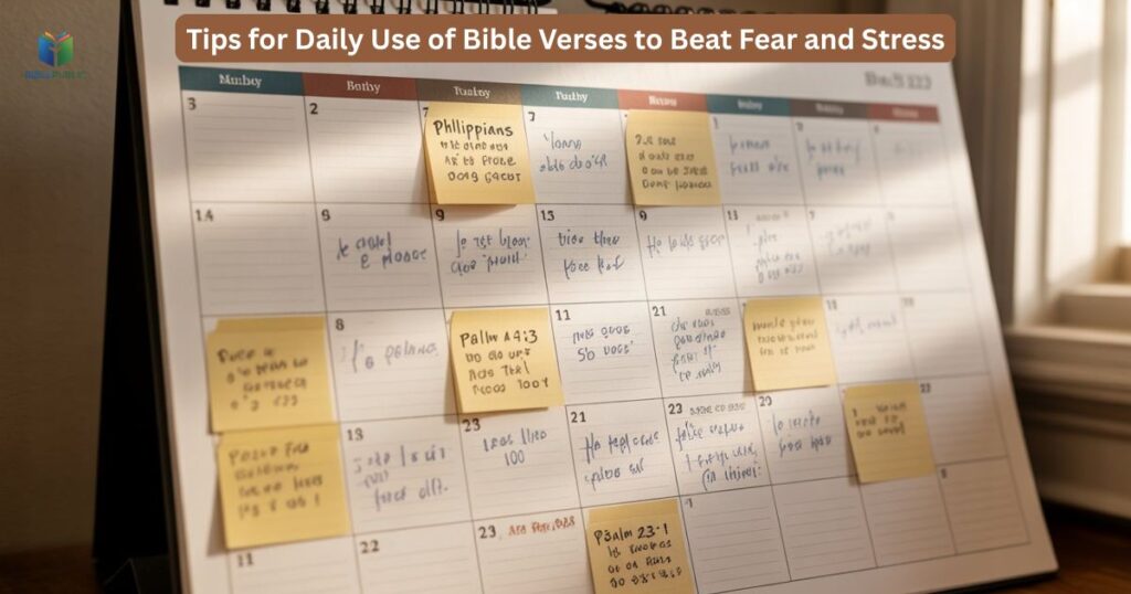 Daily use of Bible verses to beat fear and stress with practical meditation tips.
