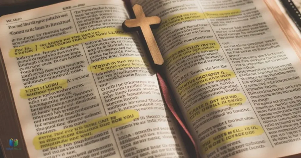 Highlighted Bible verses showing why these 8 powerful scriptures matter during job loss.