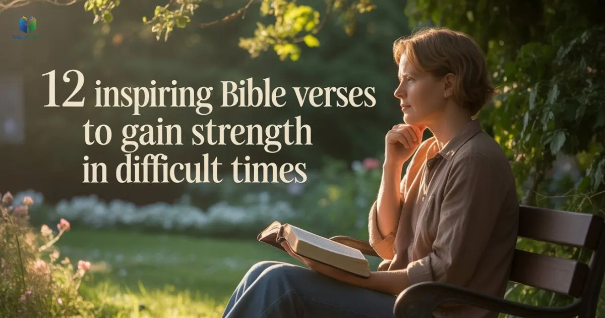 Person reading Bible verses to gain strength in difficult times, finding hope, courage, and spiritual resilience.