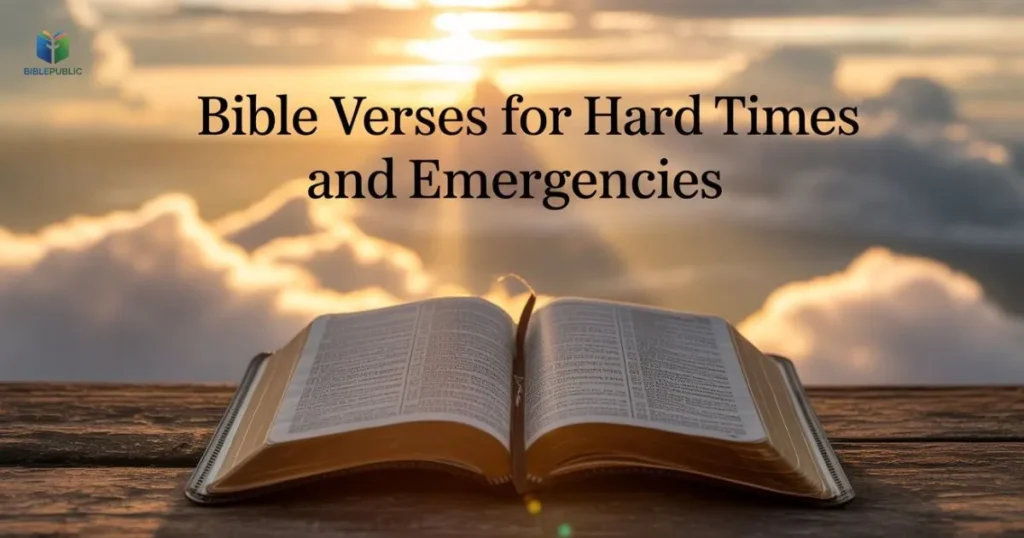 Bible verses for hard times and emergencies providing immediate hope and comfort