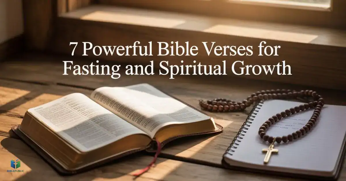 Spiritual growth and fasting with Bible verses, prayer, and Christian devotion guide