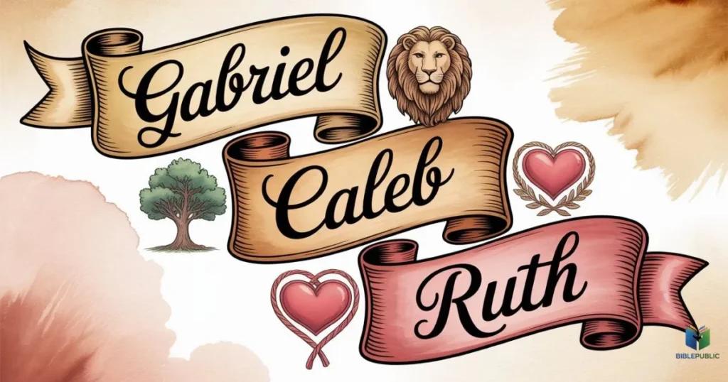 Symbolism and spiritual lessons behind biblical names, teaching courage, devotion, and faith through Christian heritage