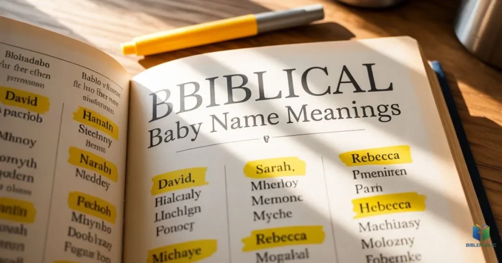 Discover biblical baby name meanings and why they matter for faith, family traditions, and spiritual guidance