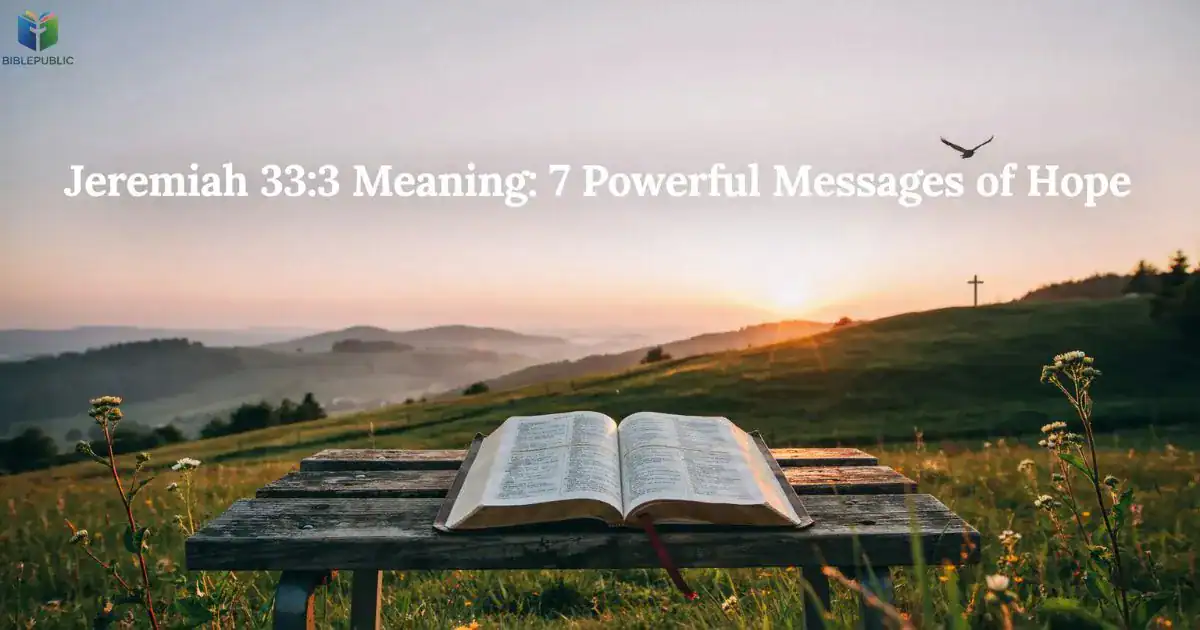 Jeremiah 33:3 Meaning with Bible verse, prayer, faith, and hope