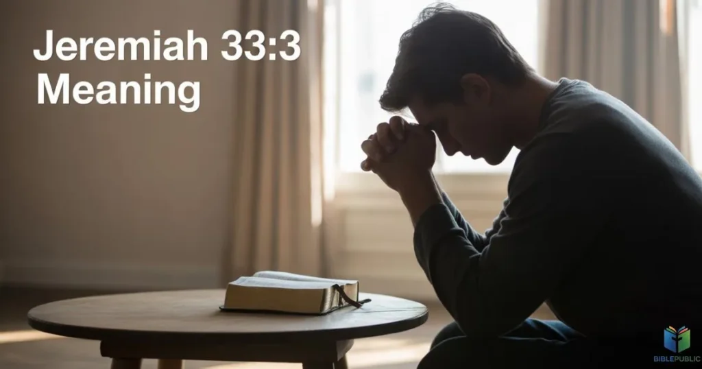 Jeremiah 33:3 Meaning prayer spiritual guidance Bible study faith connection and divine direction in life