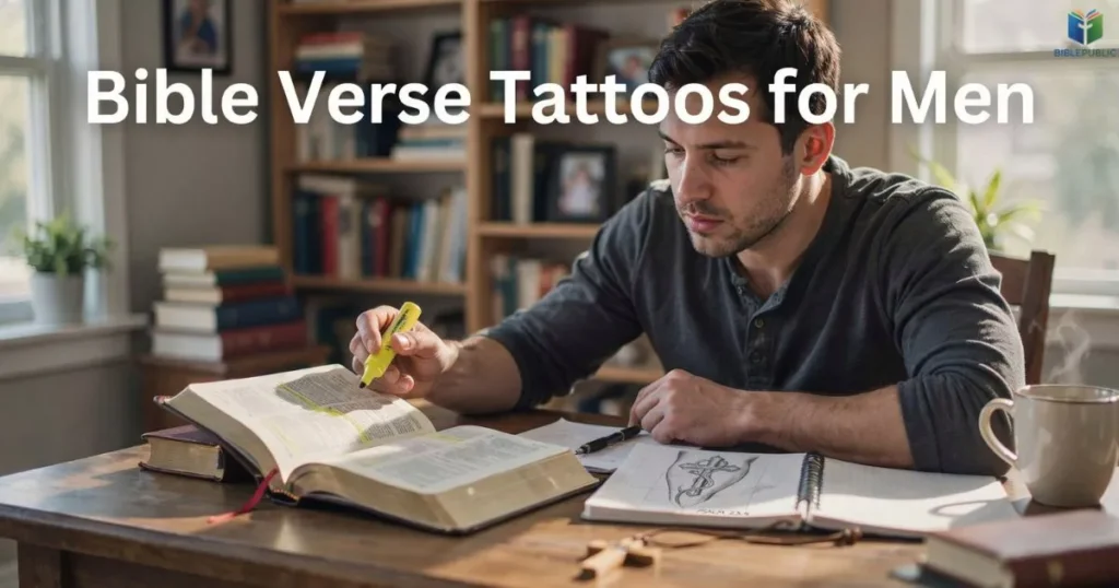 Choosing the right Bible Verse Tattoos for Men through prayer, biblical wisdom, and meaningful Scripture