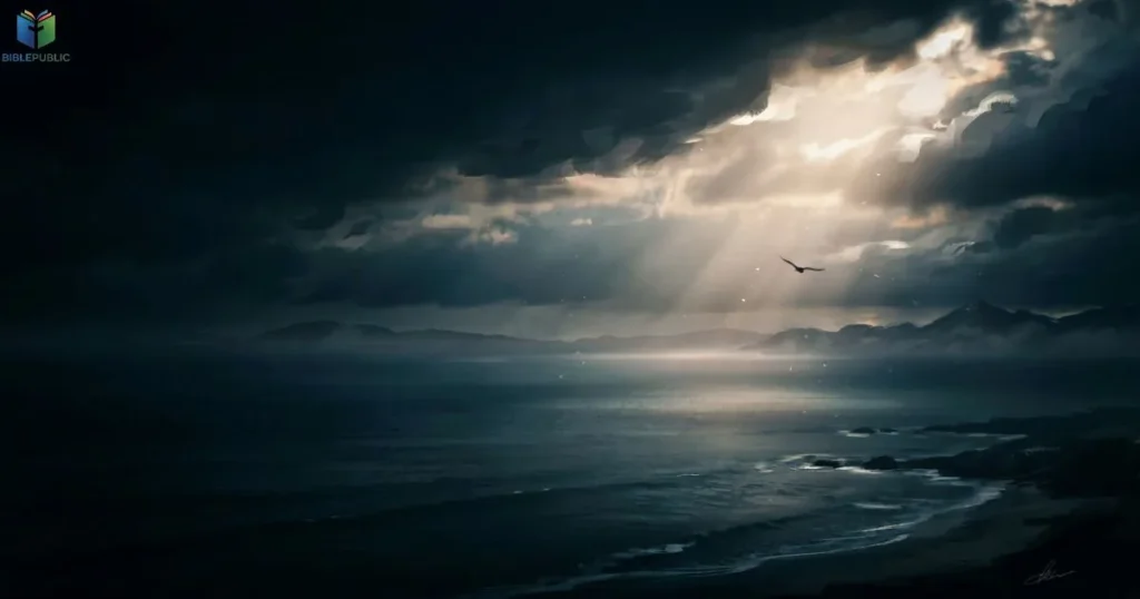 The Seven Days of Creation Day 1 with light separated from darkness in Genesis 1