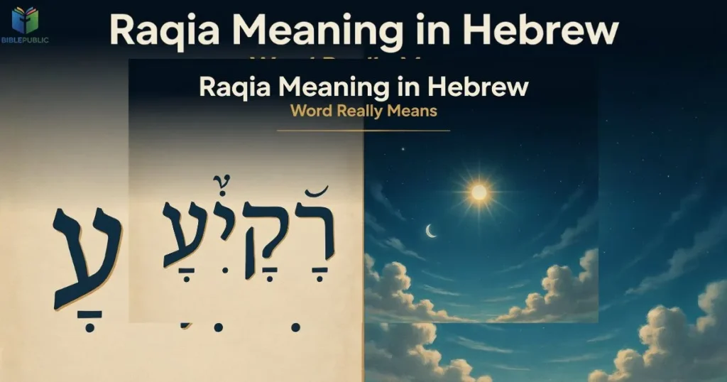 Raqia Meaning in Hebrew with the Hebrew word, Genesis creation, and biblical heavens