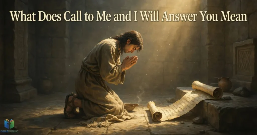 What Does Call to Me and I Will Answer You Mean, Jeremiah 33:3 prayer and divine revelation