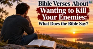 Bible Verses About Wanting to Kill Your Enemies open Bible and quiet prayer