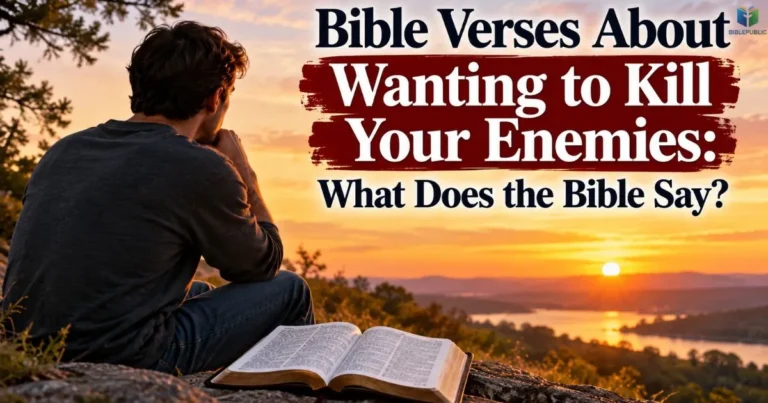 Bible Verses About Wanting to Kill Your Enemies open Bible and quiet prayer